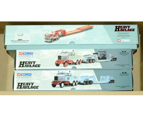 Corgi (Heavy Haulage) a boxed group of 1:50 scale models comprising of CC12404 Volvo, Jeep Dolly &amp; King Trailer "Chris Be