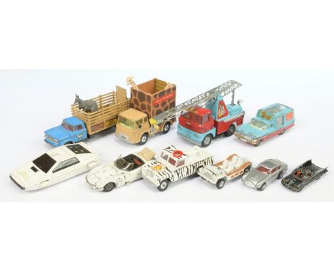 Corgi &amp; Similar - an unboxed TV group to include Dodge Kew Fargo, Bedford Tractor Unit and others (see photo). Conditions