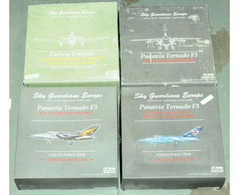 Sky Guardians Europe, a boxed group of 1:72 scale military aircraft to include Fairey Gannet 'A' Flight "HMS Hermes May 1970"