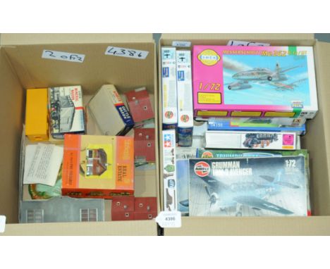 Airfix, Frog, Matchbox &amp; Similar - a Qty of mainly boxed Kits to include a Triang Real Estate Village Inn, Tamiya 1:35th 