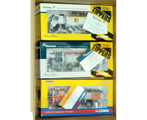 Corgi, a boxed 1:50 scale Commercial models "Tippers Series" comprising of CC13604 DAF CF Aggregate Tipper "RMC Aggregates", 