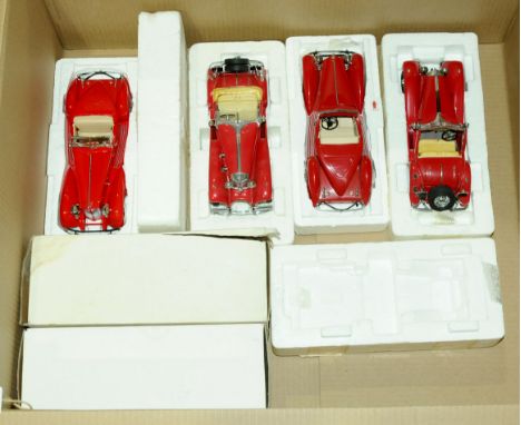 Danbury Mint &amp; Franklin Mint, a boxed/Partially boxed group of 1:24 scale Classic Open Top/Convertible models comprising 