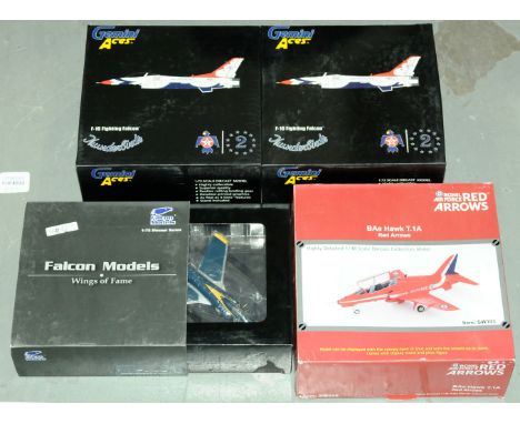 Gemini Aces, Falcon Models and similar, a boxed group of military aircraft to include Falcon Models 1:72 scale Mirage F.1CTn 