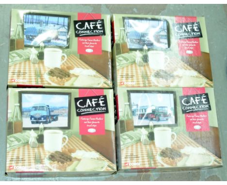 Corgi, a boxed group of 1:50 scale commercial Diorama sets which all come with "Truck Stop" Diorama to include CC10501 ERF KV