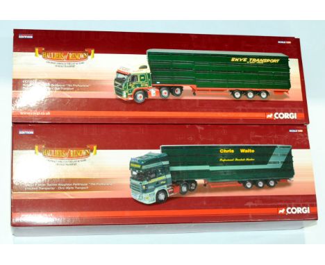 Corgi (Hauliers Of Renown) a boxed pair of 1:50 scale Truck/Trailer models comprising of CC13524 Volvo FM Houghton Parkhouse 