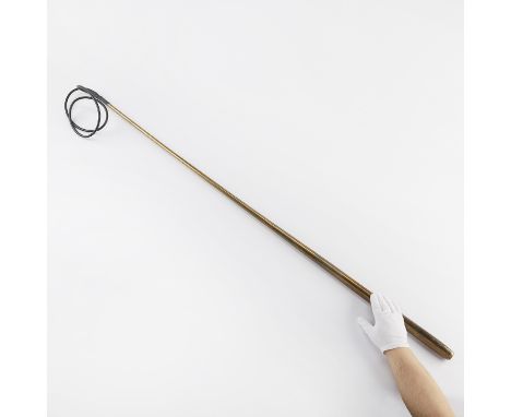 Jay Heikes (American, b. 1975). Large sculpture titled "Stranglehold" in the form of a gradually decreasing rod topped by a l
