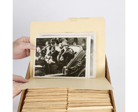 One box containing gelatin silver print or original vintage press photographic reproduction from the archives of the Star Tri