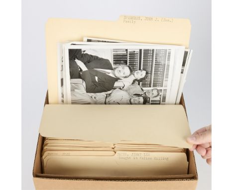 One box containing gelatin silver print or original vintage press photographic reproduction from the archives of the Star Tri