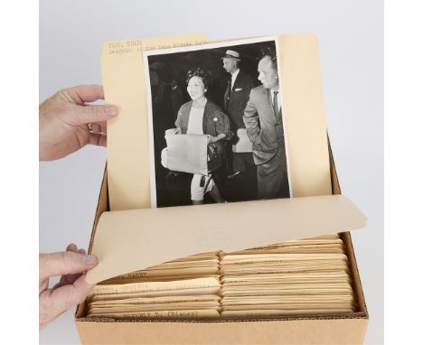 One box containing gelatin silver print or original vintage press photographic reproduction from the archives of the Star Tri