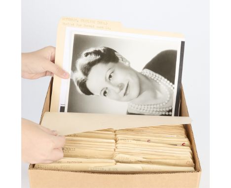 One box containing gelatin silver print or original vintage press photographic reproduction from the archives of the Star Tri