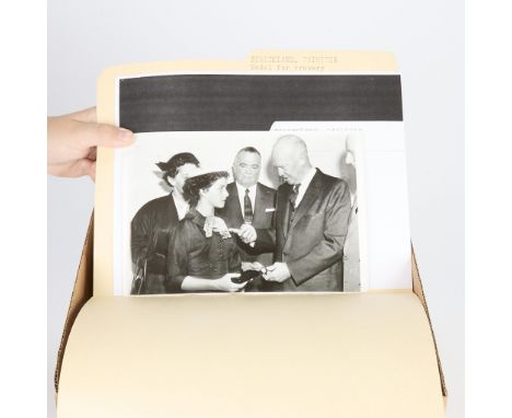One box containing gelatin silver print or original vintage press photographic reproduction from the archives of the Star Tri