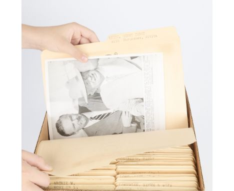 One box containing gelatin silver print or original vintage press photographic reproduction from the archives of the Star Tri