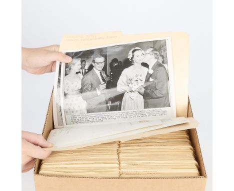 One box containing gelatin silver print or original vintage press photographic reproduction from the archives of the Star Tri