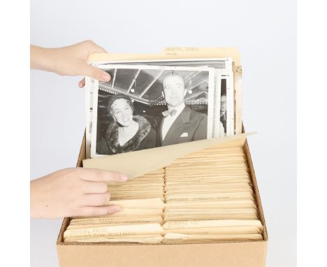 One box containing gelatin silver print or original vintage press photographic reproduction from the archives of the Star Tri