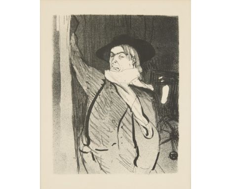 Henri de Toulouse-Lautrec (French, 1864-1901). Lithograph on paper titled "Aristide Bruant" from the suite "Le Cafe Concert" 