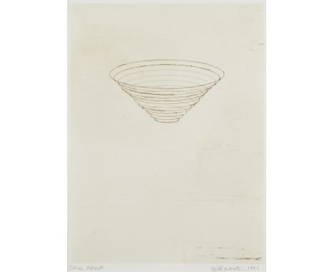 Todd Norsten (American, b. 1967). Etching on paper depicting a whirlpool. It is signed and dated 1997 along the lower right; 