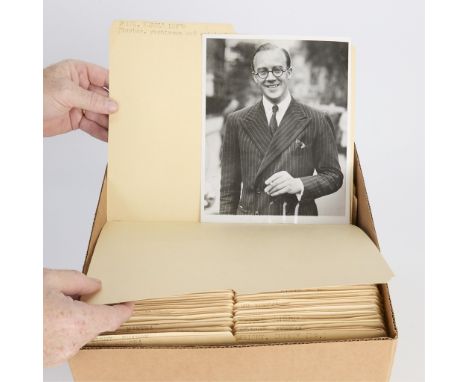 One box containing gelatin silver print or original vintage press photographic reproduction from the archives of the Star Tri