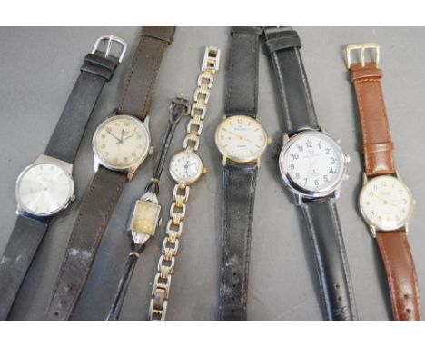 A Tissot Anti-Magnetic Stainless Steel Cased Gentlemans Wrist Watch, together with six other wrist watches