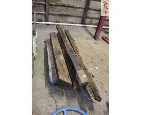 A quantity of old gate posts