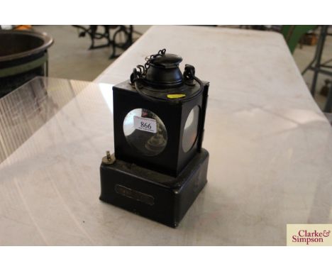 An British Rail East interior signal box lamp for "Ipswich East Suffolk Junction"