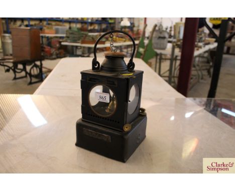 An interior signal box lamp for "Halifax Junction, Ipswich"