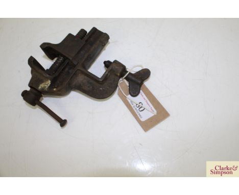 A miniature bench vice