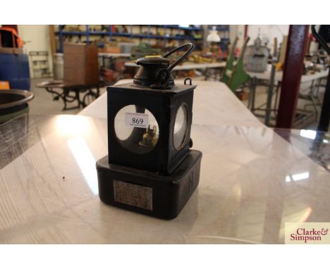 An LNER interior signal box lamp for "Ipswich Station Signal Box"
