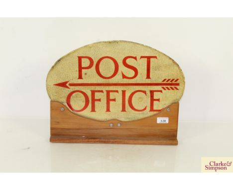 An enamel Post Office box sign