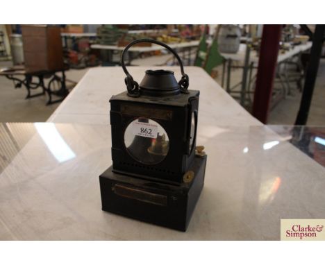 An LNER interior signal box lamp for "Aldeburgh"