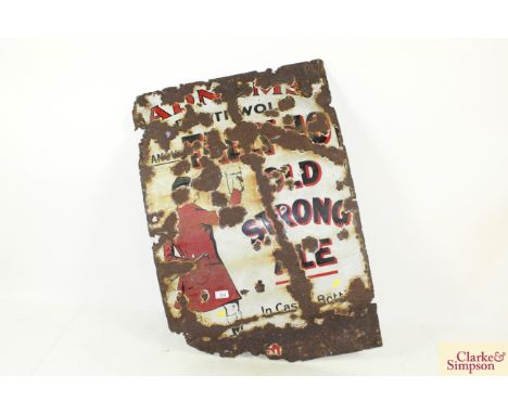 An enamel advertising sign for "Adnams Southwold Tally Ho Old Strong Ale" AF, approx. 34" x 24"