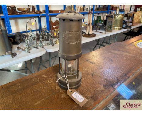 E Thomas &amp; Williams Ltd. Aberdare brass miners lamp