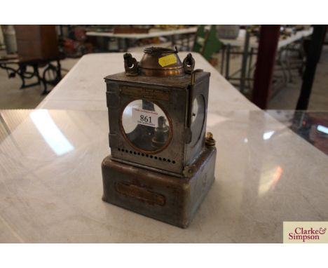 A British Rail East interior signal box lamp for "Wickham Market"