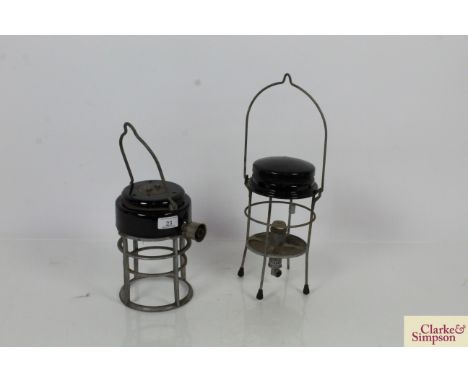 A Tilley and a Bullfinch gas lamp