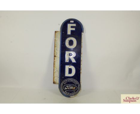 An enamel "Ford" advertising sign, approx. 36" long