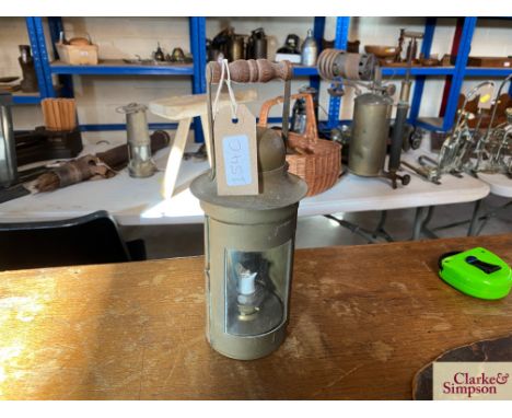 A brass miners lamp