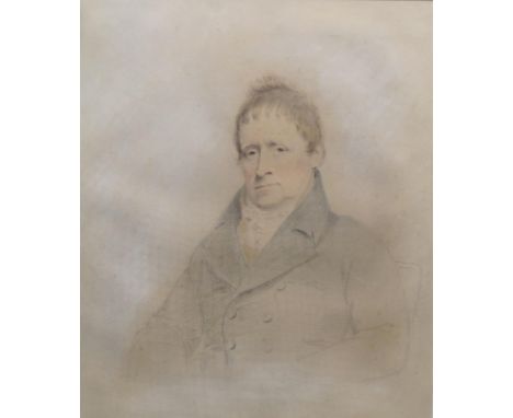 JOSIAH SLATER (1782-1837) Portrait of a Gentleman, quarter-length, wearing a grey coat, signed and inscribed ' J. Slater, 70 