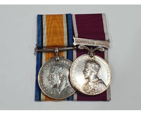Two; British War Medal and Long Service Medal (GV) to Pte. A. Carsell 1785/2970846 Argyll &amp; Sutherland Highlanders and Du