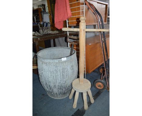Galvanised Dolly Tub with Dolly Stick and Water Pump 