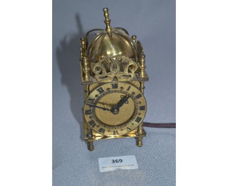 Brass Cased Electric Lantern Clock 