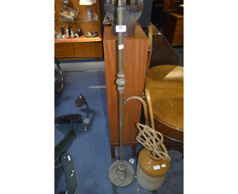 Brass Corinthian Column Standard Lamp 