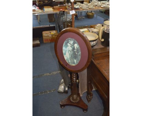 Mahogany Pole Firescreen 
