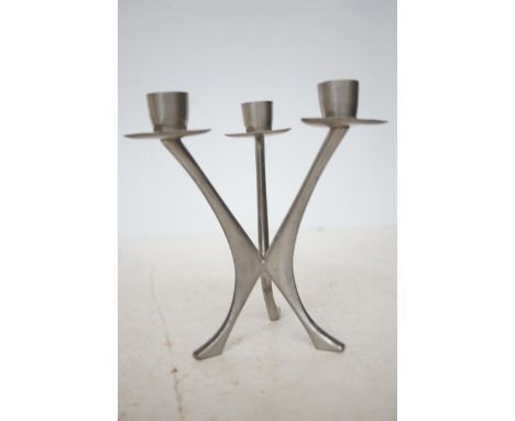 Norway pewter candle stick signed B.M