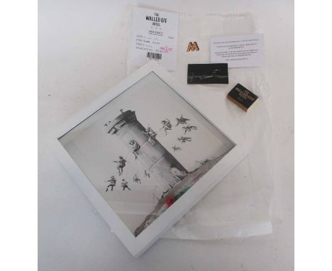 BANKSY 'Walled off Hotel box set', encompassing lithograph with concrete insert, receipt of purchase, soap, resident card and