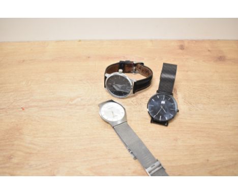 Three fashion wristwatches, comprising Universal Titanium, LS and Joules