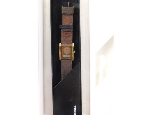 A Tissot digital analogue watch, with 3cm wide sunburst design dial, textured bracelet in outer case and box, with original r