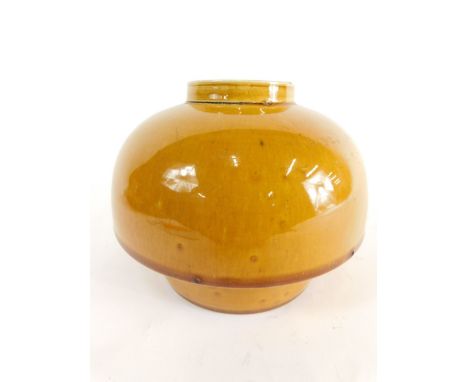 A Linthorpe pottery mushroom vase, no.1791, in brown glazes, impressed marks beneath, 13cm high.