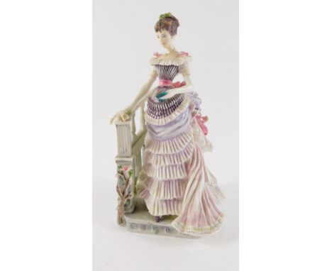 A Royal Worcester porcelain figurine, Louisa from The Victorian Series, by Ruth Van Ruyckevelt, with certificate and original