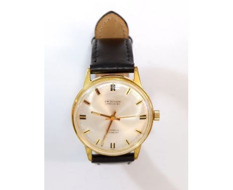 A J W Benson gentleman's vintage mechanical jewelled wrist watch 