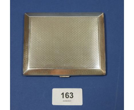 An Aspreys silver cigarette case inscribed to interior, 131g, Chester 1927 