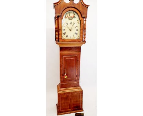 A Victorian 30 hour long case clock with painted face 